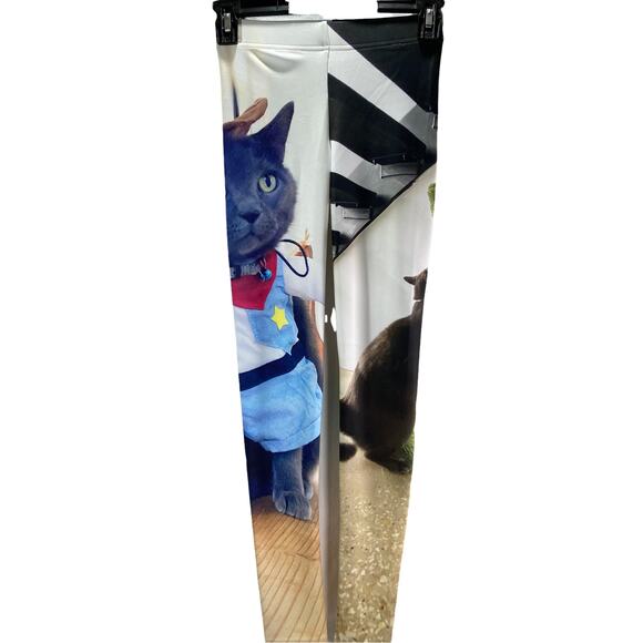 Rock Da Dog Womens size XS Graphic Animal Cat and Cactus Leggings - Picture 2 of 6